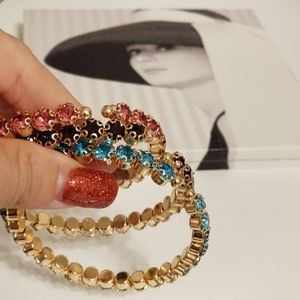 Rhinestone Sparkly  Stackabel Bracelets  New